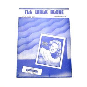 I'll Walk Alone 1944 Vintage Sheet Music Piano Cahn Styne Dinah Shore Film